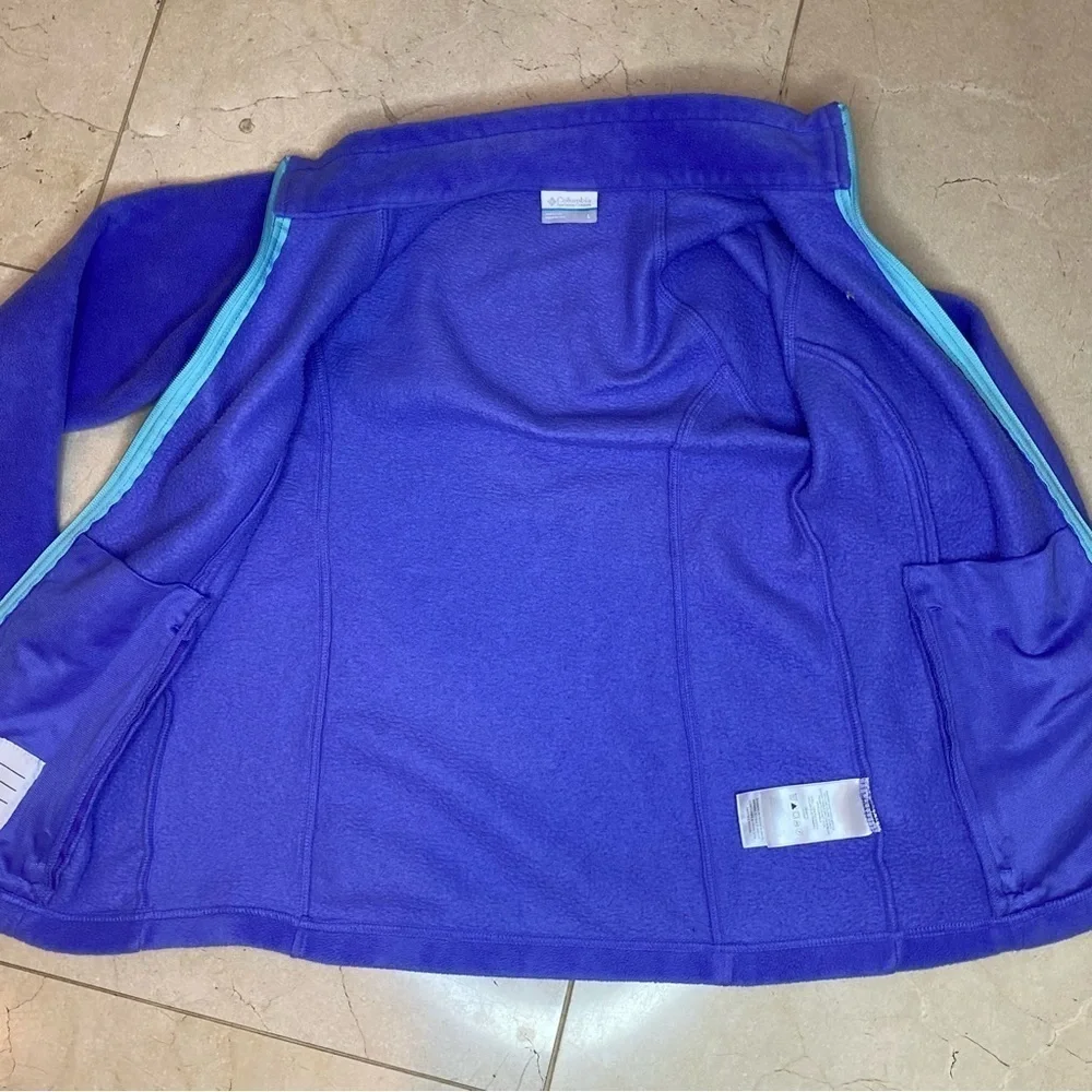 Columbia Fleece Girls Jacket Purple Size Large